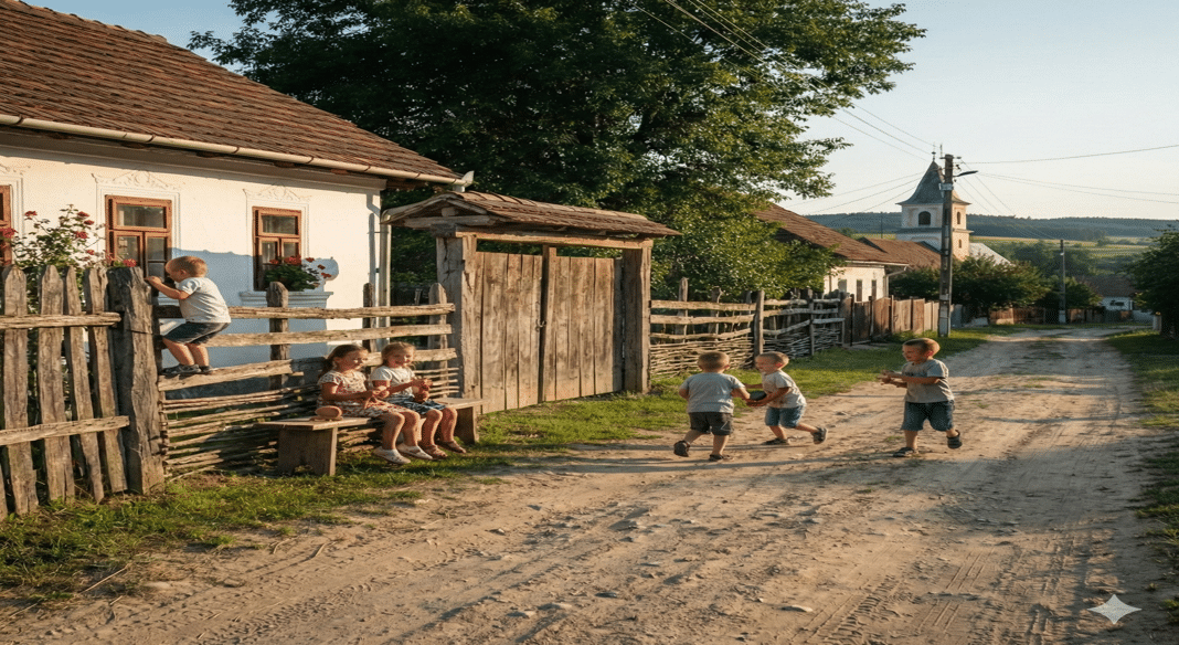 A group of children playing on a dirt road
AI-generated content may be incorrect.