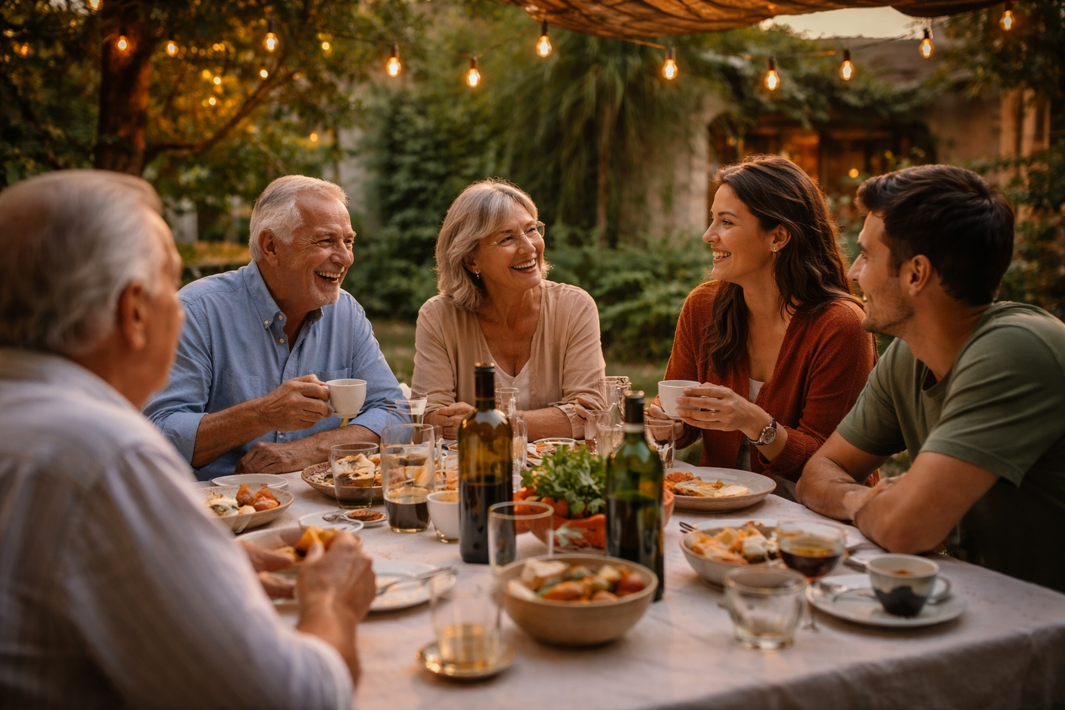 A group of people sitting around a table AI-generated content may be incorrect.
