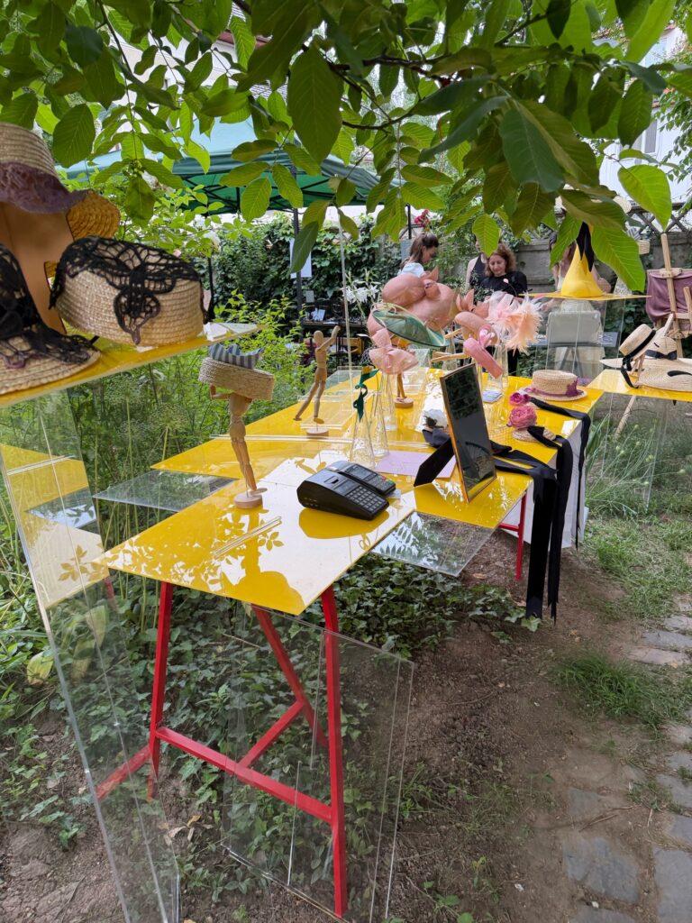 A table with a yellow table with a glass top AI-generated content may be incorrect.